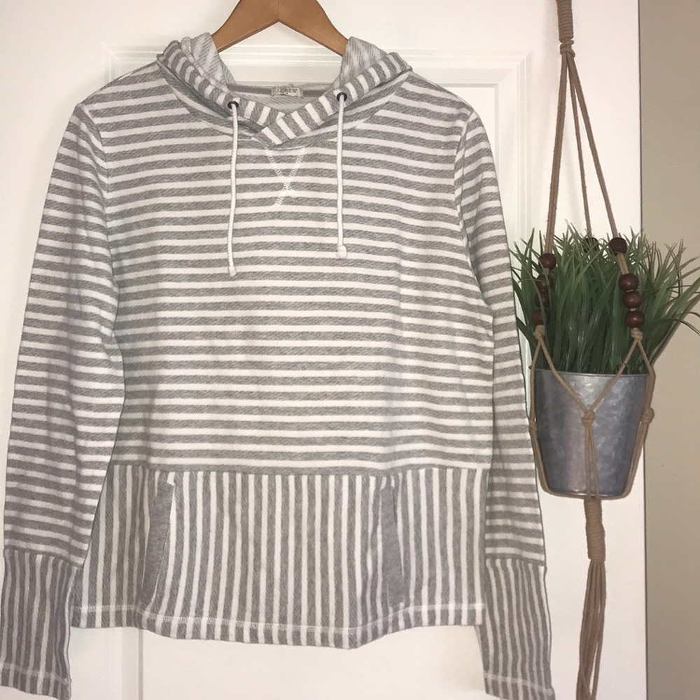 J Crew Striped Hoodie